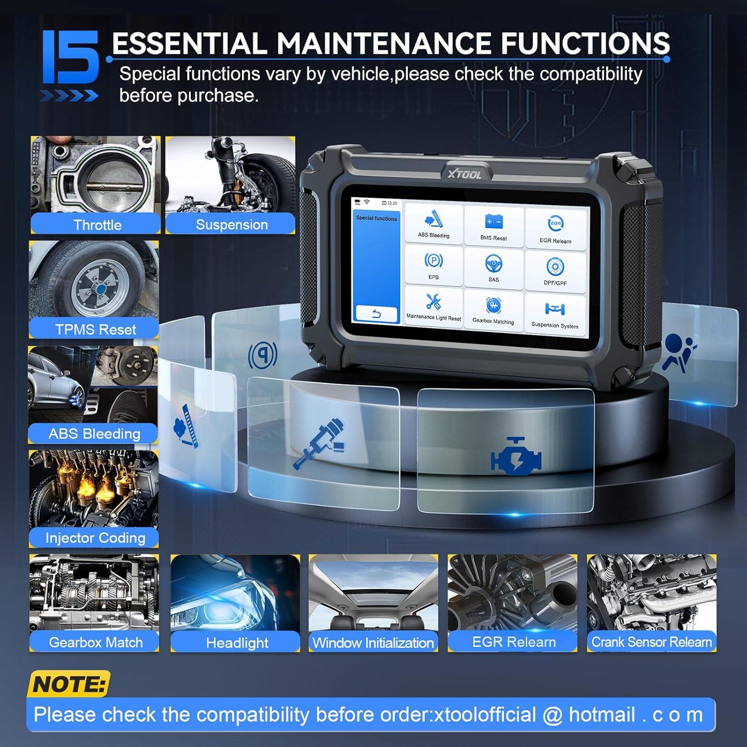 imageOBD2 Scanner Diagnostic Tool XTOOL D6 All System Scanner for Car with Free Updates 15 Resets Throttle Body Relearn ABS Bleed FCA AutoAuth ampamp CAN FD 2025 Upgrade Ver of XTOOL D5D5S
