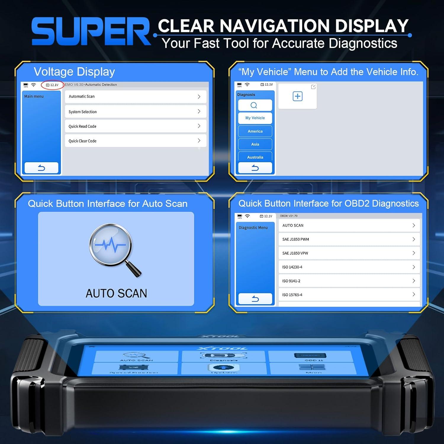 imageOBD2 Scanner Diagnostic Tool XTOOL D6 All System Scanner for Car with Free Updates 15 Resets Throttle Body Relearn ABS Bleed FCA AutoAuth ampamp CAN FD 2025 Upgrade Ver of XTOOL D5D5S