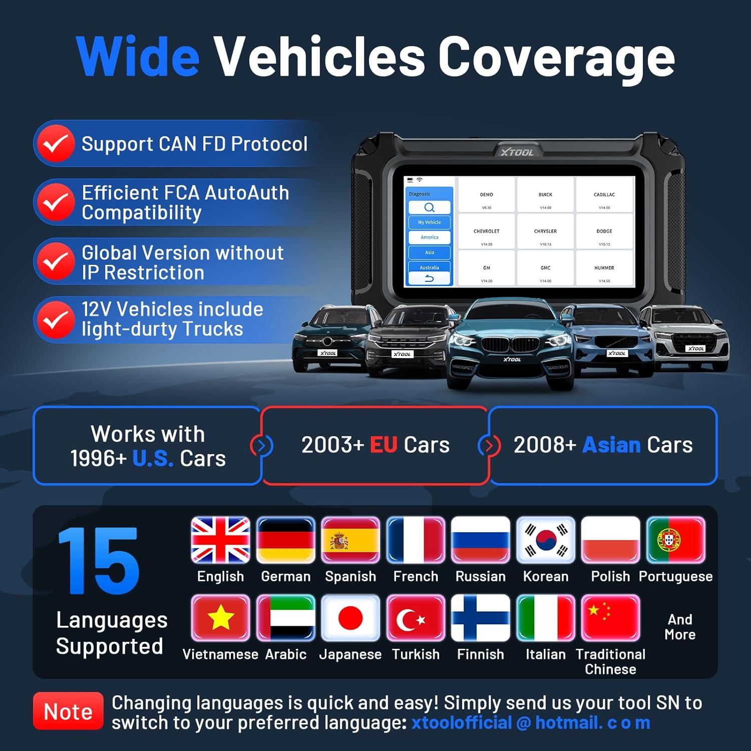 imageOBD2 Scanner Diagnostic Tool XTOOL D6S 2025 Car Scanner with All System Scan Throttle Relearn ABS Bleed Advanced Engine Code Reader with Resets Live Data Free Updates Upgraded Ver of XTOOL D5S