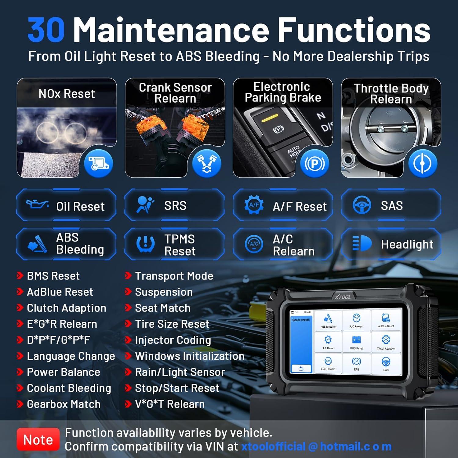 imageOBD2 Scanner Diagnostic Tool XTOOL D6S 2025 Car Scanner with All System Scan Throttle Relearn ABS Bleed Advanced Engine Code Reader with Resets Live Data Free Updates Upgraded Ver of XTOOL D5S