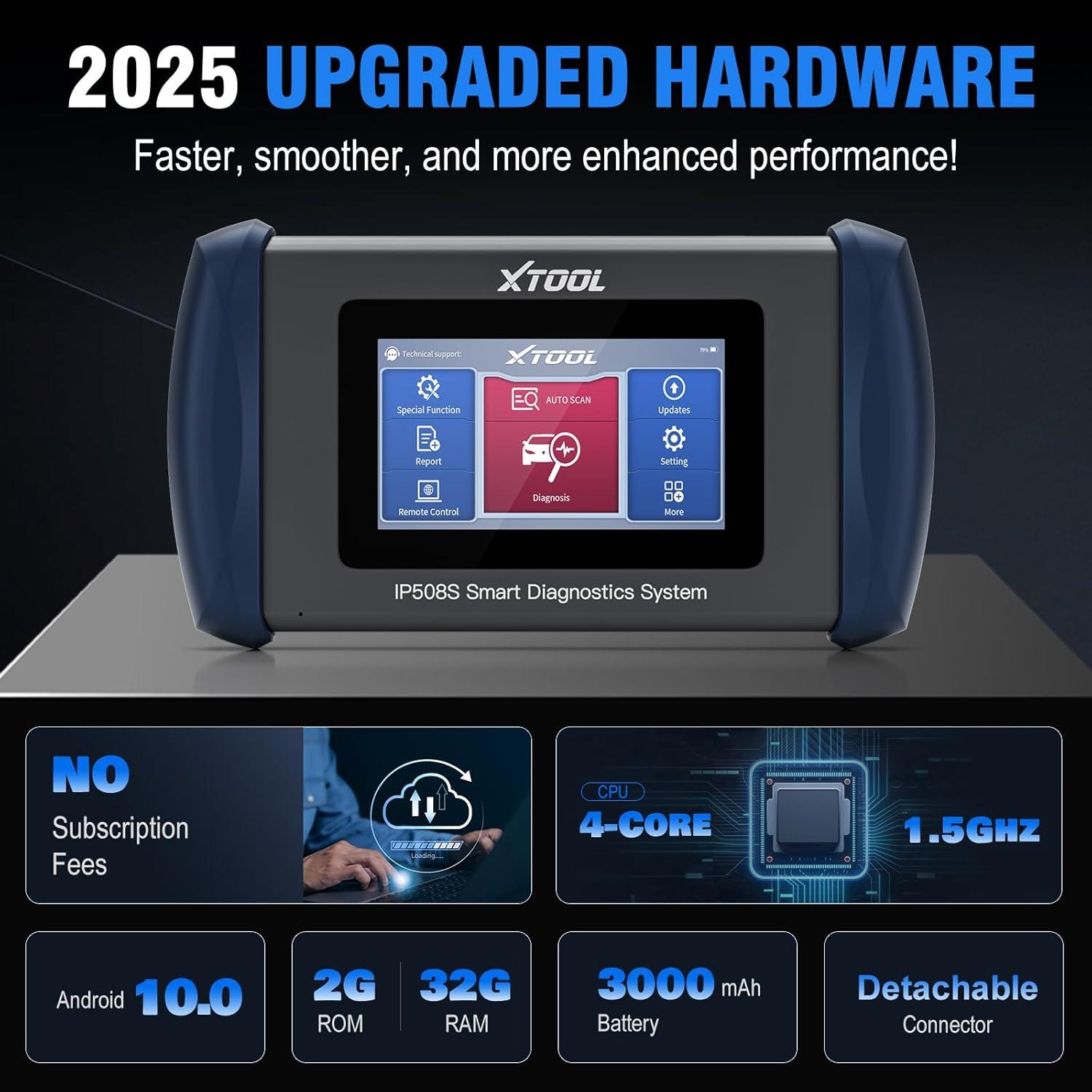 imageOBD2 Scanner Diagnostic Tool XTOOL IP508S Code Reader for Cars ampamp Trucks with 15 Resets Crank Sensor Relearn ABS Bleed CAN FD for GM Engine ABS SRS Transmission Car Diagnostic Tool Android 10