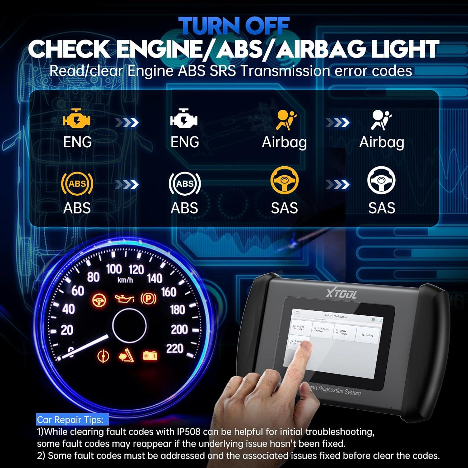 imageOBD2 Scanner XTOOL IP508 Scan Tool with 9 Reset Services OilBMS Reset Throttle Code Reader for Cars and Trucks Diagnostics Scanner for ABS Bleed Injector Coding EPB Engine Lifetime Update