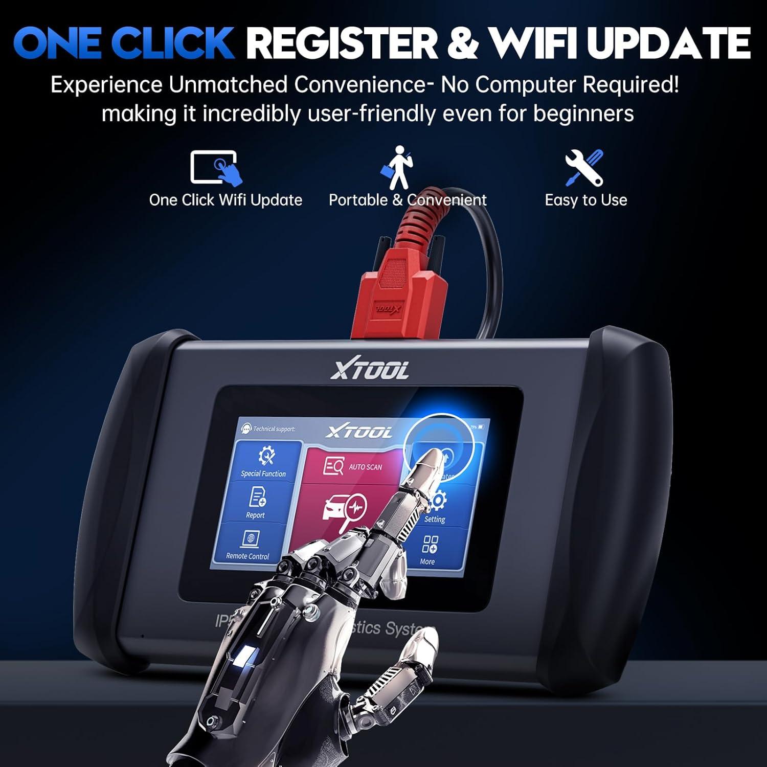 imageOBD2 Scanner XTOOL IP508 Scan Tool with 9 Reset Services OilBMS Reset Throttle Code Reader for Cars and Trucks Diagnostics Scanner for ABS Bleed Injector Coding EPB Engine Lifetime Update