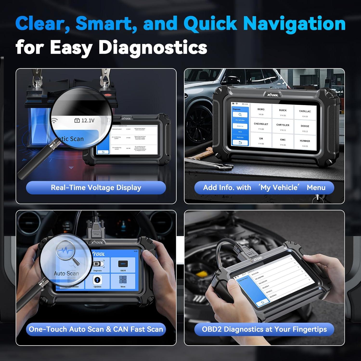 imageXTOOL D5S OBD2 Scanner  2025 Code Reader for Cars ampamp Trucks with 16 Resets Crank Sensor Relearn Throttle Relearn EPB FCA AutoAuth CAN FD for GM Engine ABS SRS Transmission Car Diagnostic Tool