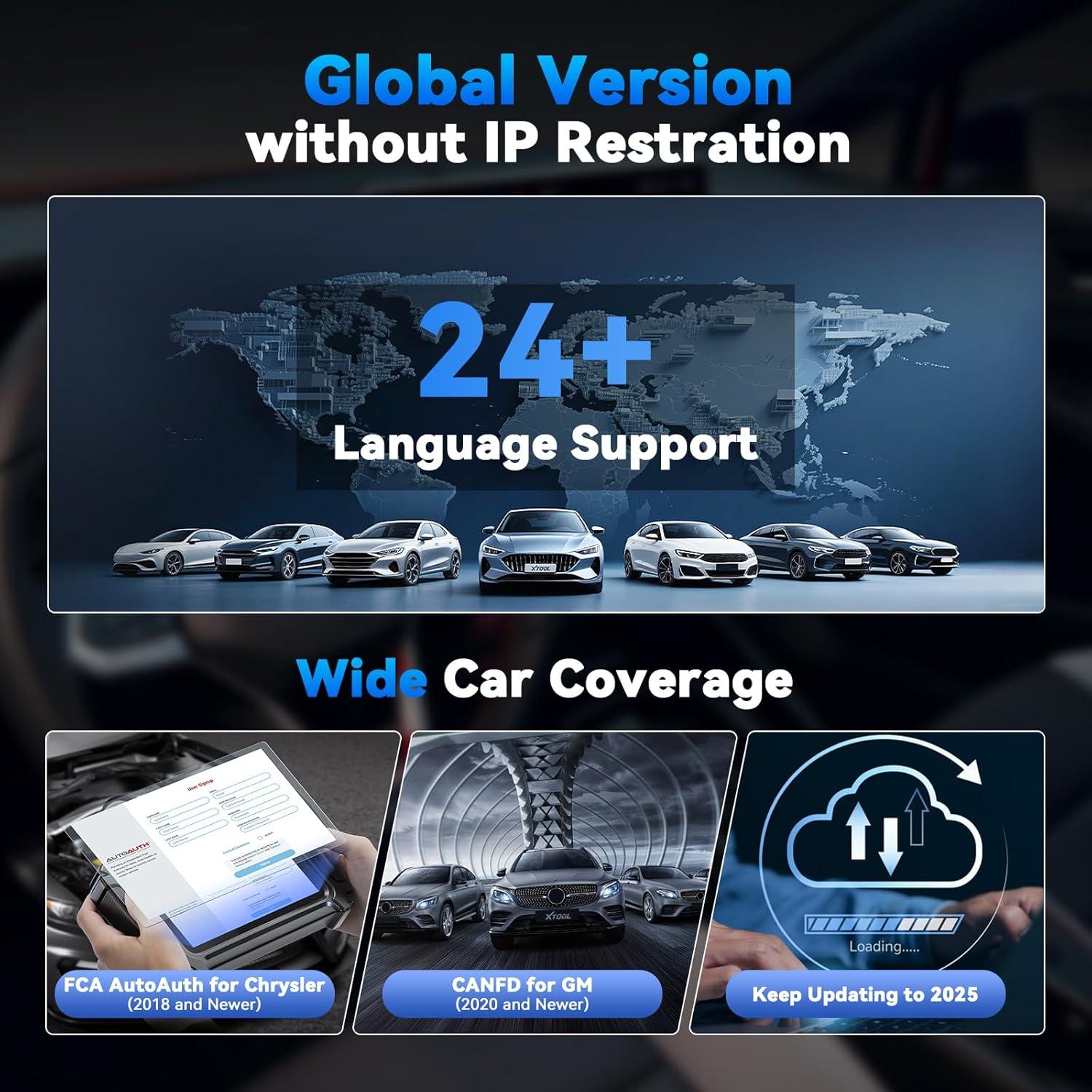 imageXTOOL D5S OBD2 Scanner  2025 Code Reader for Cars ampamp Trucks with 16 Resets Crank Sensor Relearn Throttle Relearn EPB FCA AutoAuth CAN FD for GM Engine ABS SRS Transmission Car Diagnostic Tool