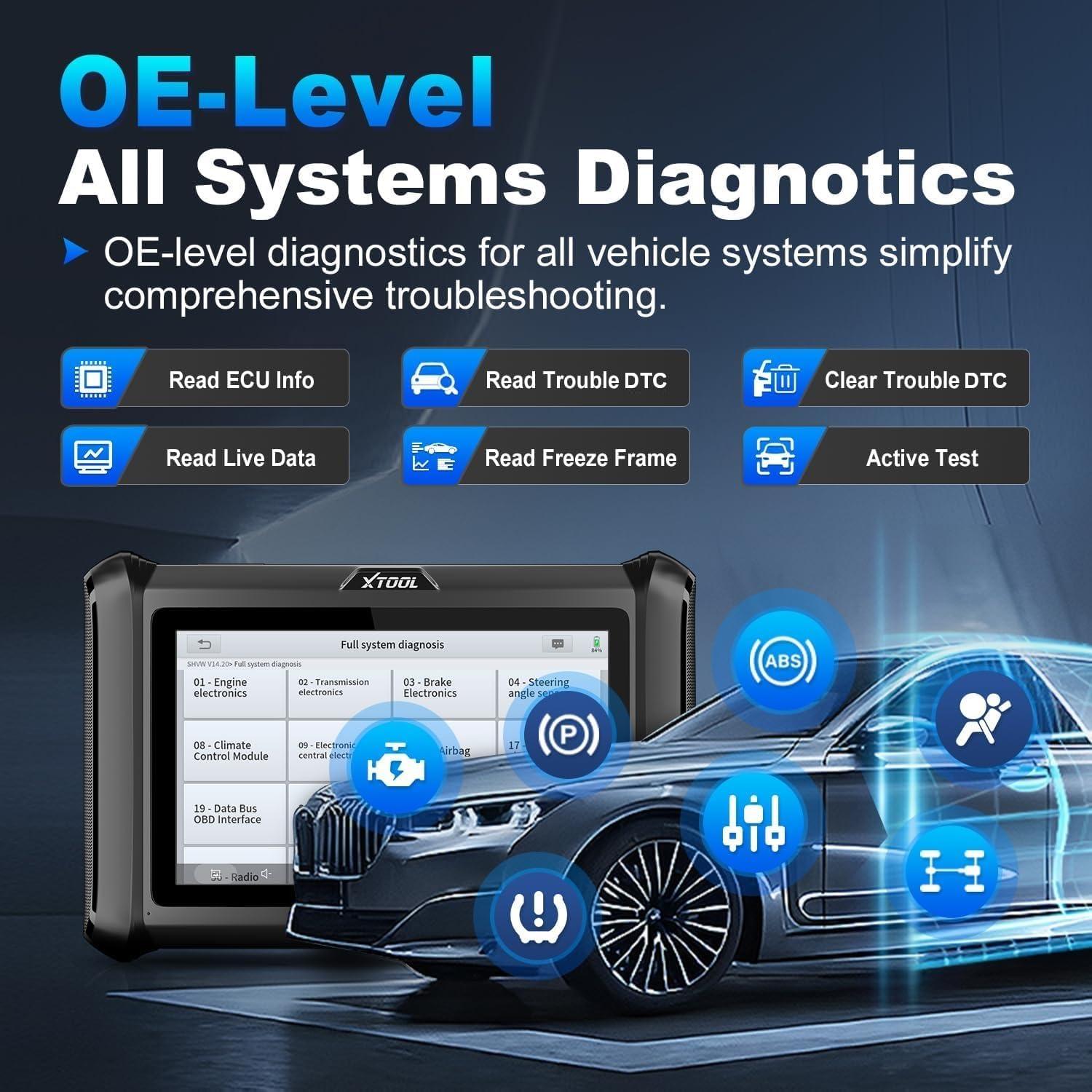 imageXTOOL D7S OBD2 Scanner Diagnostic Tool 2025 Bidirectional Scan Tool Ver of D7 with ECU Coding Active Test FCA AllSystem 39 Resets Crankshaft Relearn DoIPCAN FD 3Yr Update