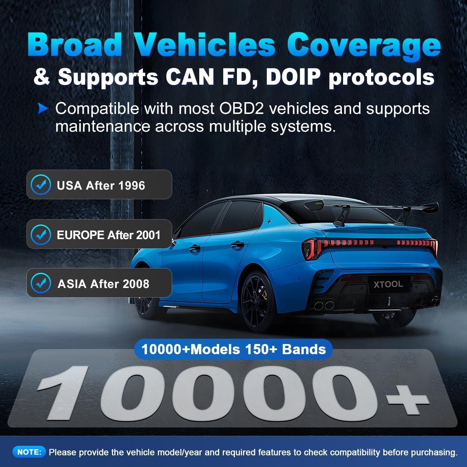 imageXTOOL D7S OBD2 Scanner Diagnostic Tool 2025 Bidirectional Scan Tool Ver of D7 with ECU Coding Active Test FCA AllSystem 39 Resets Crankshaft Relearn DoIPCAN FD 3Yr Update