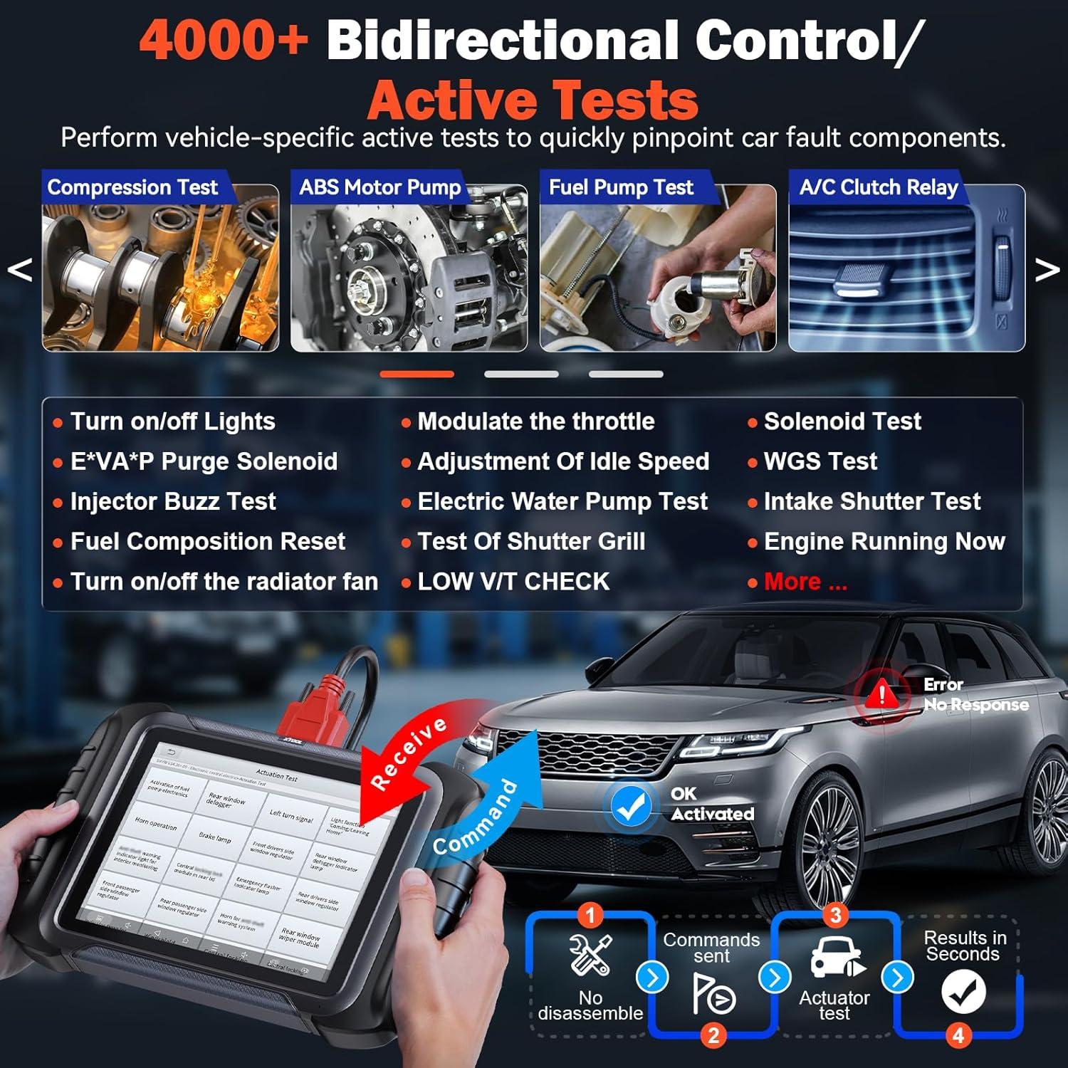 imageXTOOL D8S OBD2 Scanner 2025 Upgrade of D8 Bidirectional Scan Tool with 3Year Update Topology Mapping FCA AutoAuth ECU Coding 42 Resets All Systems Car Scanner Diagnostic Tool CANFDDoIP