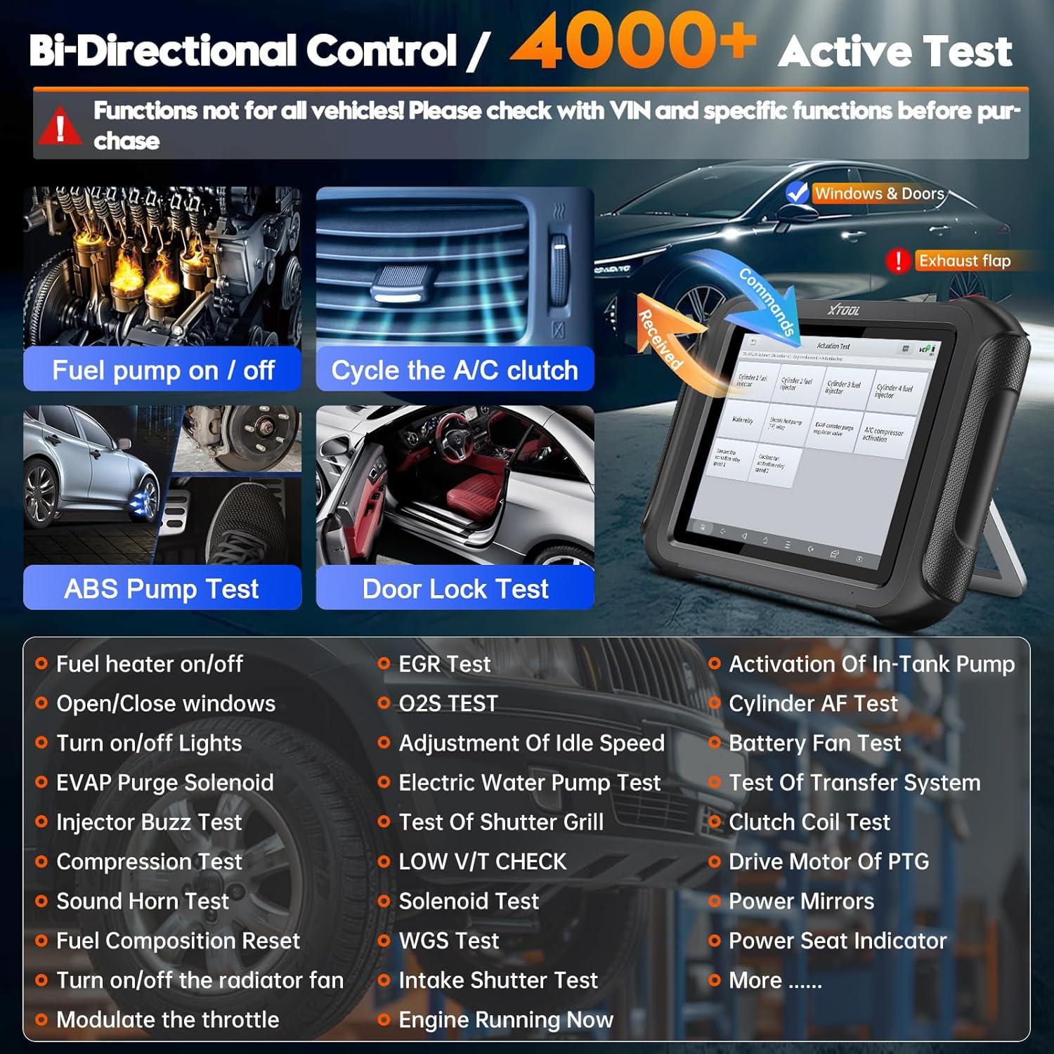imageXTOOL D9S Automotive Scanner Diagnostic Tool 2025 V20 Version with FCA AutoAuth Upgrade of D9 Topology Map Bidirectional Scan Tool ECU Coding 45 Resets DoIPCAN FD 3 Years Update