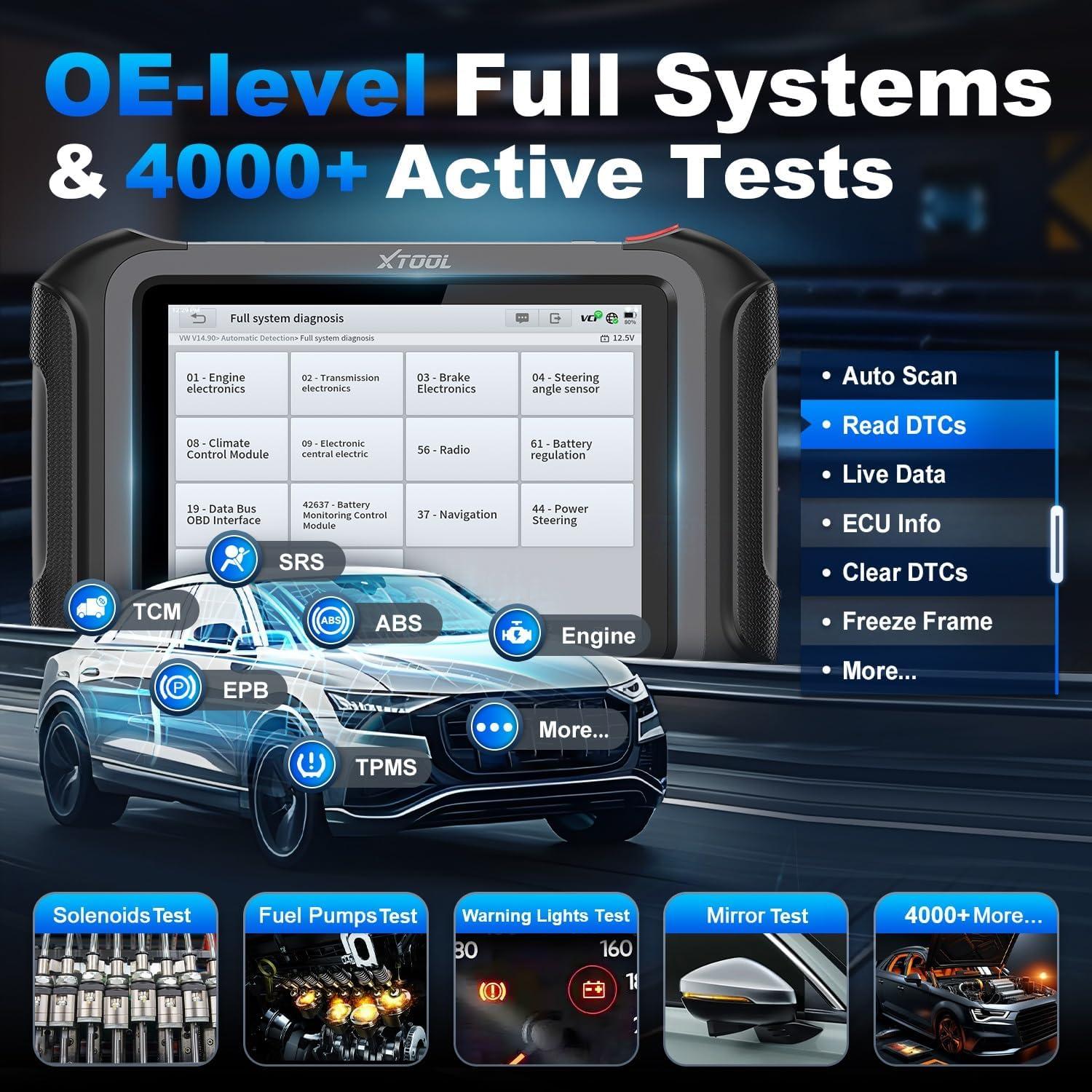 imageXTOOL D9S Pro Automotive Diagnostic Tool Wireless Bidirectional OBD2 Scanner with ECU ProgrammingCoding HighEnd Scan Tool with Topology 45 Resets Full System PMI FCACAN FDDoIP 3Yr Update