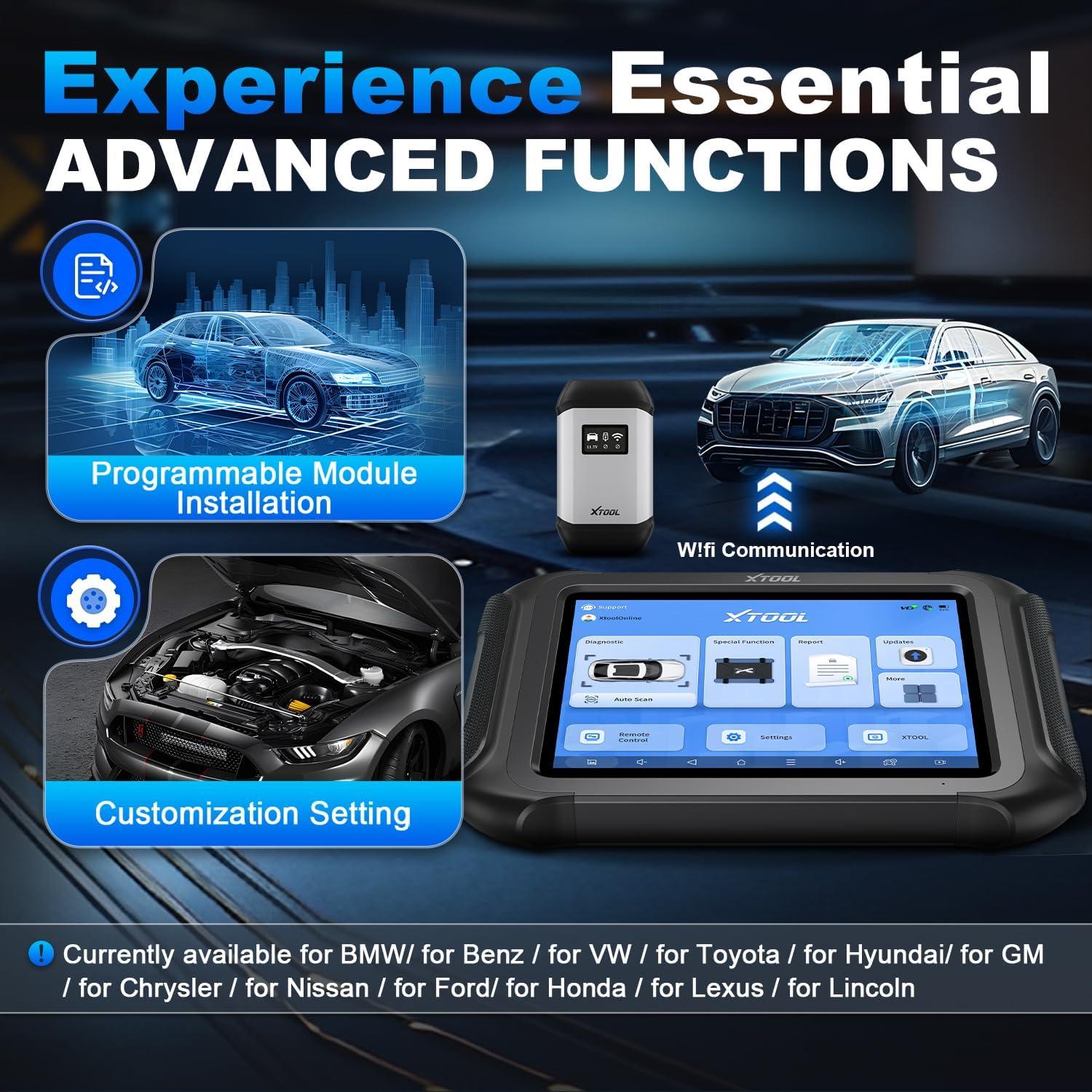 imageXTOOL D9S Pro Automotive Diagnostic Tool Wireless Bidirectional OBD2 Scanner with ECU ProgrammingCoding HighEnd Scan Tool with Topology 45 Resets Full System PMI FCACAN FDDoIP 3Yr Update