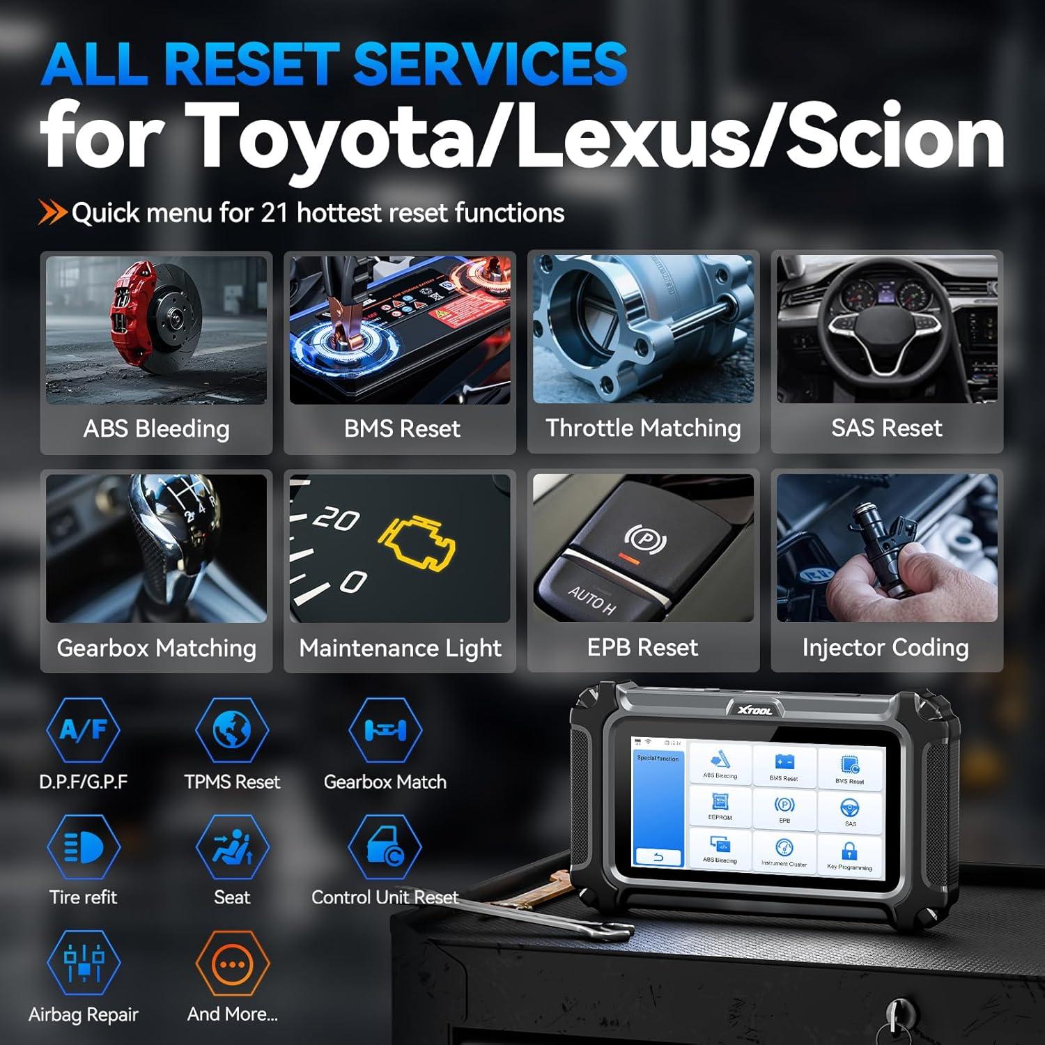 imageXTOOL IP500 for Toyota OBD2 Scanner Full Systems BiDirectional Scan Tool for ToyotaLexusScion with Full OBD2 Function All Reset Services MultiinOne Live Data Graph Lifetime Free Updatefor ToyotaLexusScion