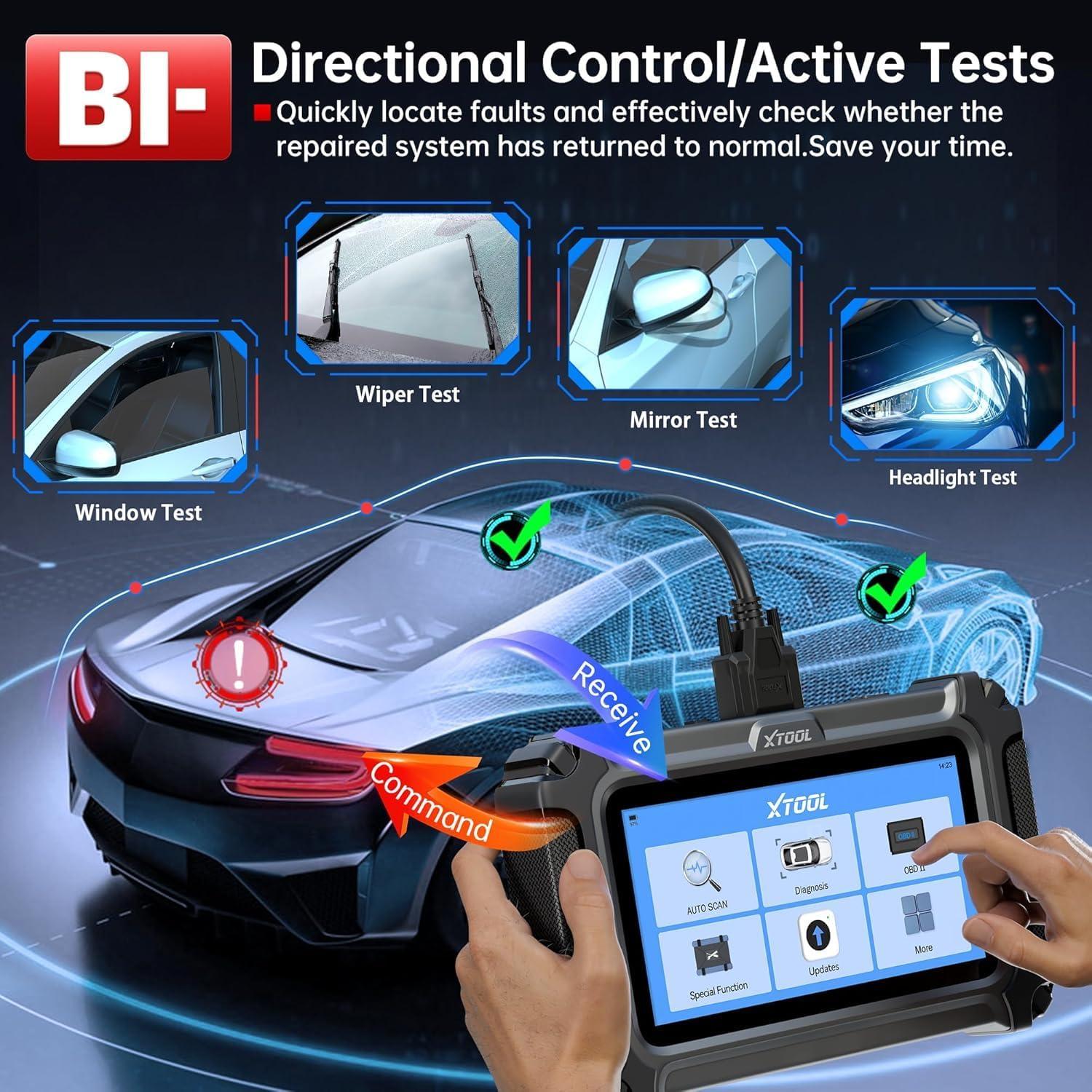 imageXTOOL IP500 for Toyota OBD2 Scanner Full Systems BiDirectional Scan Tool for ToyotaLexusScion with Full OBD2 Function All Reset Services MultiinOne Live Data Graph Lifetime Free Updatefor GMBuickChevroletCadillac