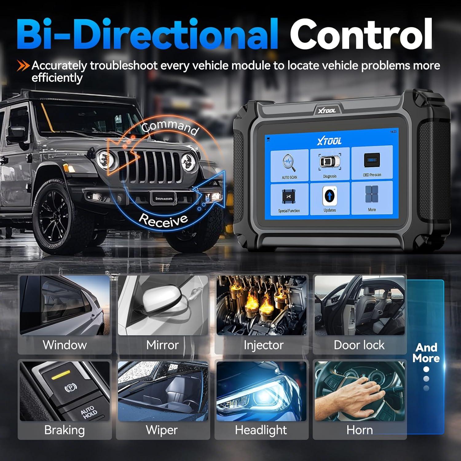 imageXTOOL IP500 for Toyota OBD2 Scanner Full Systems BiDirectional Scan Tool for ToyotaLexusScion with Full OBD2 Function All Reset Services MultiinOne Live Data Graph Lifetime Free Updatefor JeepDodgeChrysler