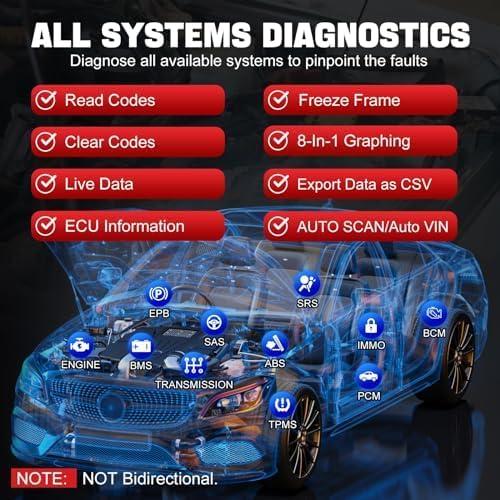 imageXTOOL IP608 Full System OBD2 Scanner Diagnostic Tool Code Reader for Cars and Trucks with 30 Services  EPBSASBMSThrottle RelearnABS Bleeding CAN FD Lifetime Free Update