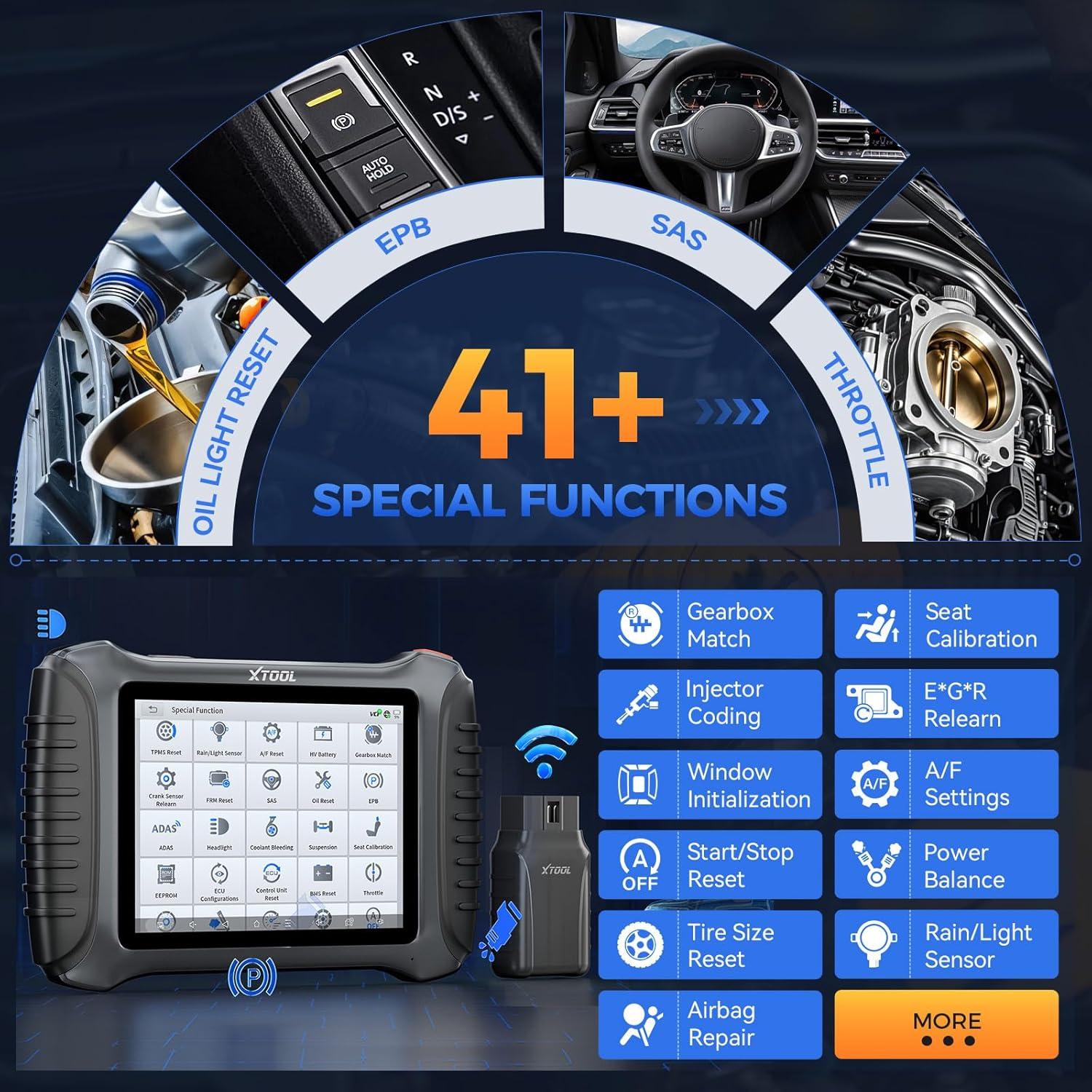 imageXTOOL IP900BT OBD2 Scanner Car Diagnostic Tool with 41Reset ECU Coding Automotive Scanner Wireless Vehicle Scan Tool 4000 Bidirectional Scan Tool CANFDDoIPFCA Autoauth Full System