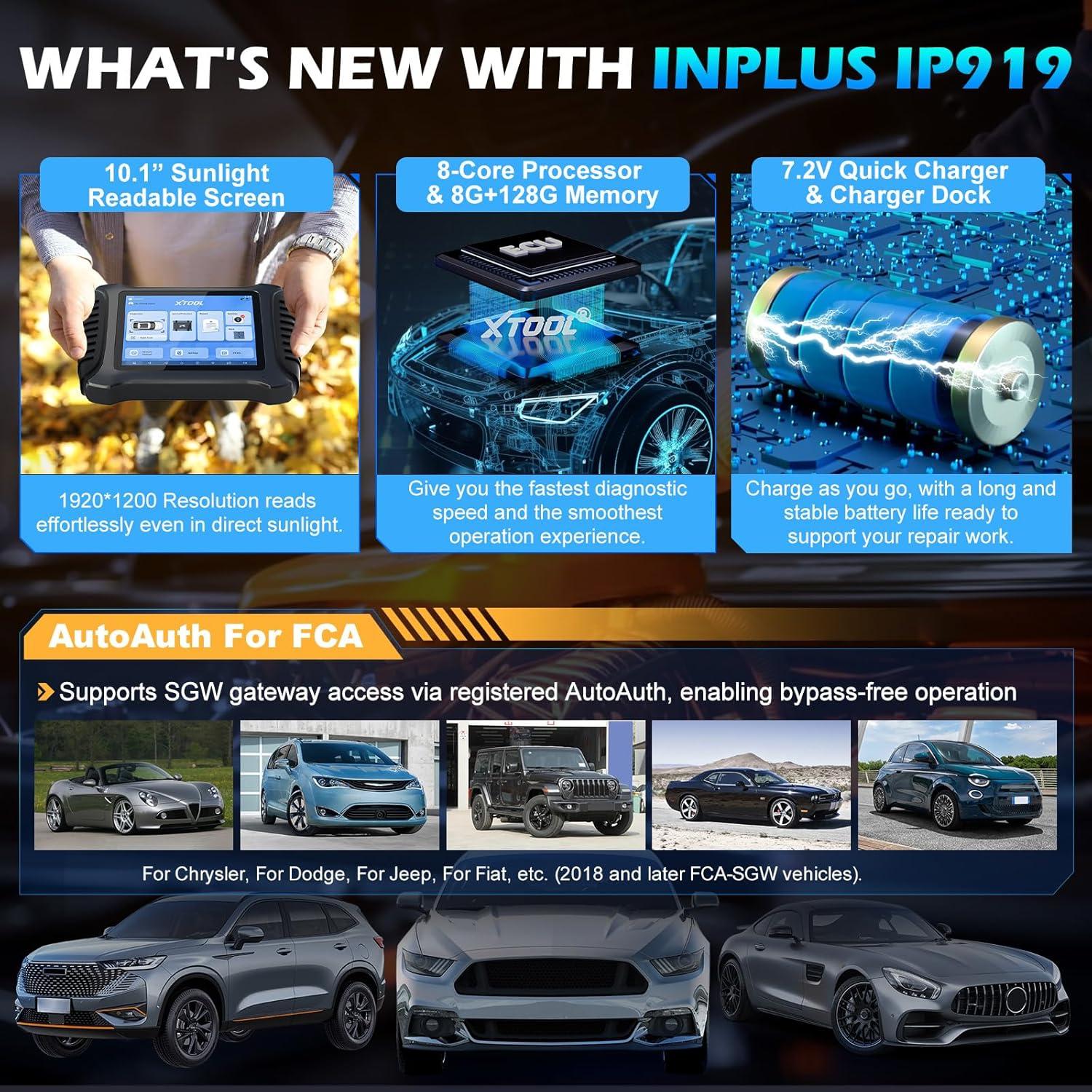 imageXTOOL InPlus IP919 Diagnostic Scanner for Car Bidirectional Scan Tool with Topology Map ECU Coding ampamp Programming 51 Resets All System OBD2 Scanner Diagnostic Tool with 3Year Free Update