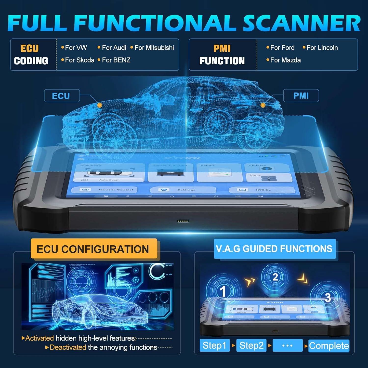 imageXTOOL InPlus IP919 Diagnostic Scanner for Car Bidirectional Scan Tool with Topology Map ECU Coding ampamp Programming 51 Resets All System OBD2 Scanner Diagnostic Tool with 3Year Free Update