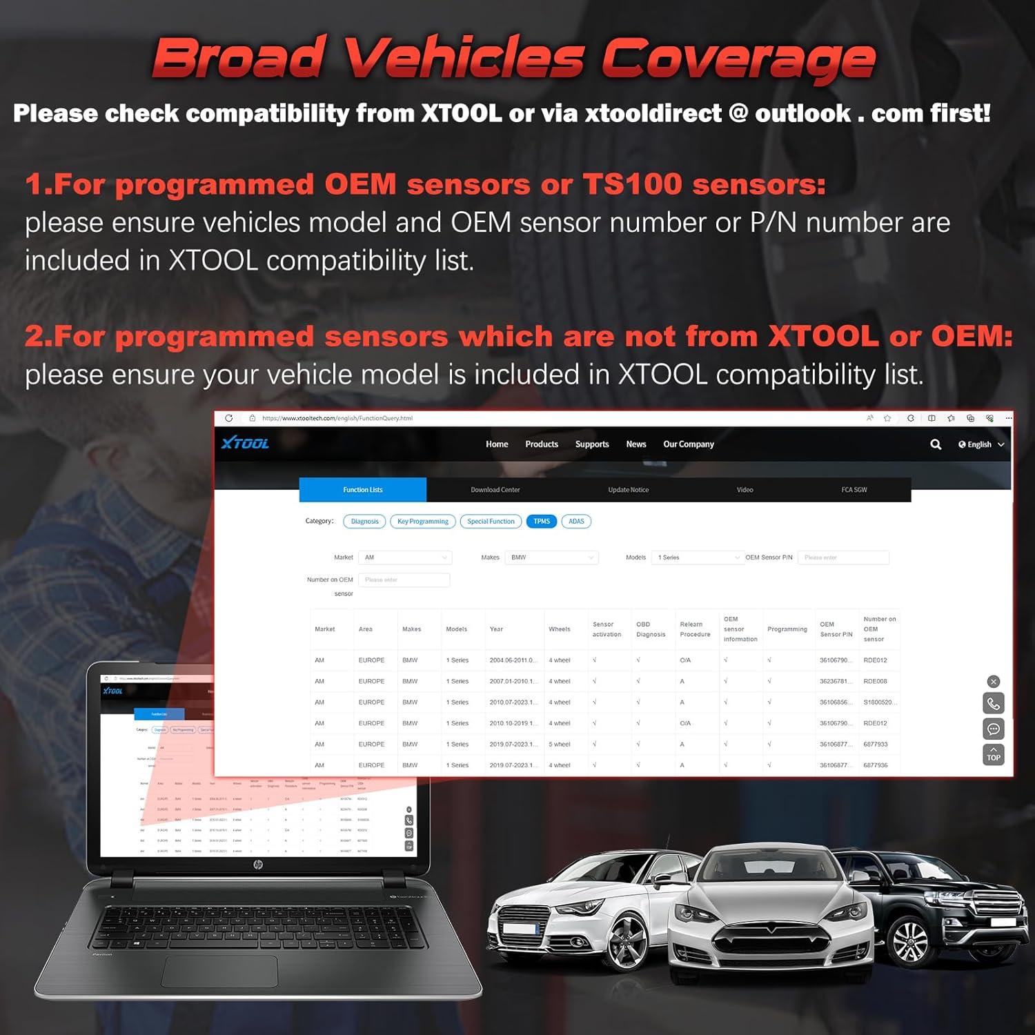 imageXTOOL TP150 TPMS Programming Tool 2025 TPMS Relearn Tool ActivateRelearn All Known TPMS Sensors Program XTOOL TS100 Sensors 315 433MHz TPMS ResetDiagnosis