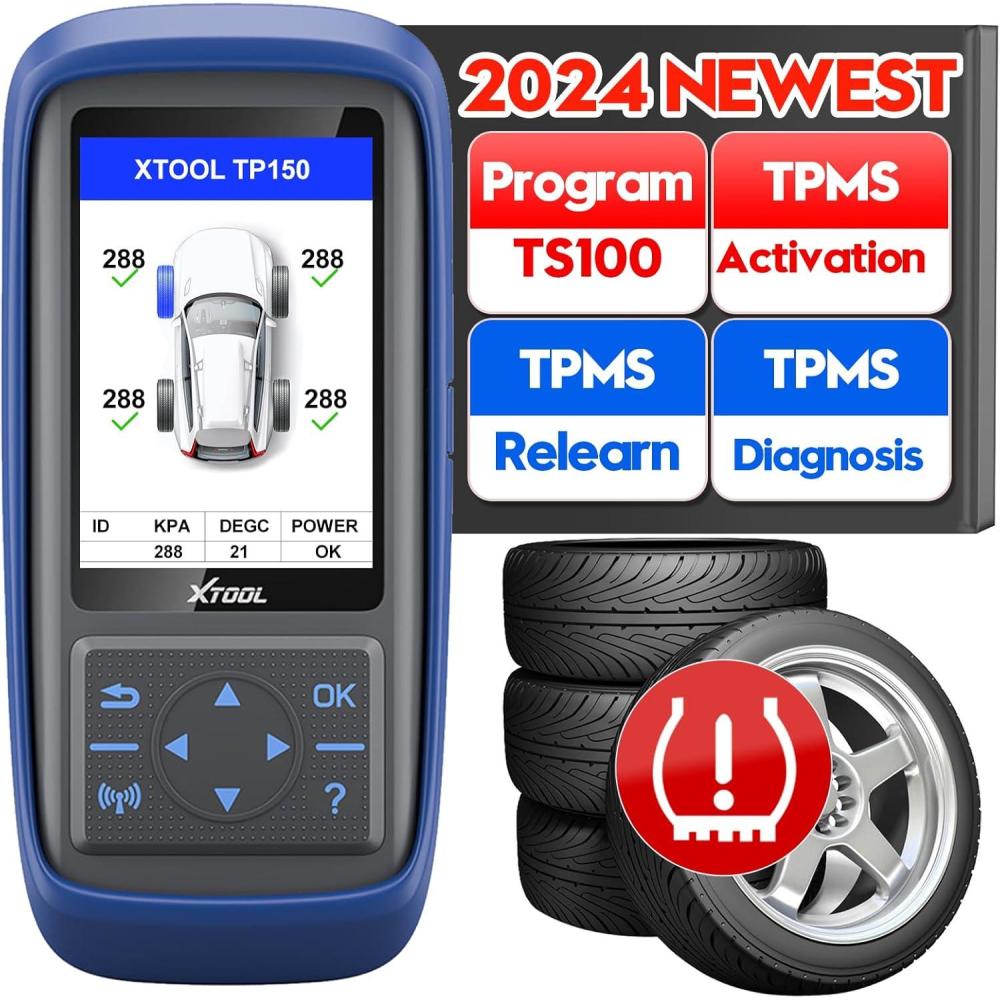 imageXTOOL TP150 TPMS Programming Tool 2025 TPMS Relearn Tool ActivateRelearn All Known TPMS Sensors Program XTOOL TS100 Sensors 315 433MHz TPMS ResetDiagnosis