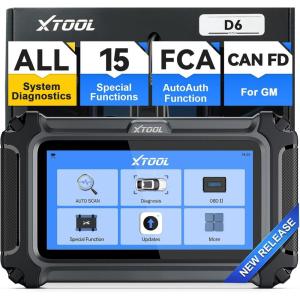 imageOBD2 Scanner Diagnostic Tool XTOOL D6 All System Scanner for Car with Free Updates 15 Resets Throttle Body Relearn ABS Bleed FCA AutoAuth ampamp CAN FD 2025 Upgrade Ver of XTOOL D5D5S