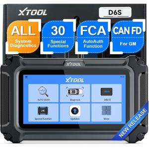 imageOBD2 Scanner Diagnostic Tool XTOOL D6S 2025 Car Scanner with All System Scan Throttle Relearn ABS Bleed Advanced Engine Code Reader with Resets Live Data Free Updates Upgraded Ver of XTOOL D5S
