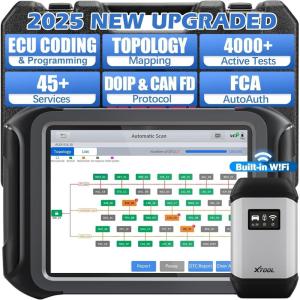 imageXTOOL D9S Automotive Diagnostic Tool Wireless OBD2 Scanner with ECU Coding Topology Bidirectional Scan Tool 20 with FCA 45 Resets Full System PMI CAN FDDoIP 3Yr Update