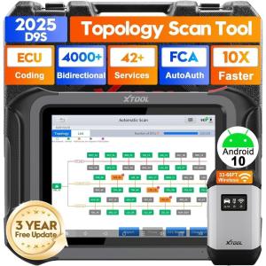 imageXTOOL D9S Automotive Scanner Diagnostic Tool 2025 V20 Version with FCA AutoAuth Upgrade of D9 Topology Map Bidirectional Scan Tool ECU Coding 45 Resets DoIPCAN FD 3 Years Update