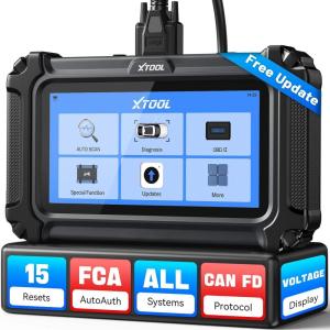imageXTOOL D6 OBD2 Scanner 2025 Full System Diagnostic Scan Tool Free Update 15 Services Crank Sensor Relearn Throttle Relearn Oil Reset ABS Bleed FCA ampamp CAN FD