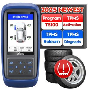 imageXTOOL TP150 TPMS Programming Tool Universal TPMS RelearnResetActivate Tool315433MHz Tire Sensor Programmer for XTOOL TS100 Only Tire Pressure Monitoring System Diagnostic Tool
