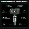 image:imageTPMS Sensors Set of 4 XTOOL TS100 Pro 315433MHz Tire Pressure Sensor OEM Tire Sensor Replacement Tire Pressure Monitor System Sensors with Metal Value for GM for All Cars Work with XTOOL TP150