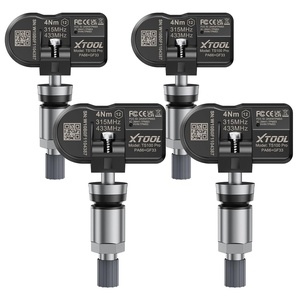 image:imageTPMS Sensors Set of 4 XTOOL TS100 Pro 315433MHz Tire Pressure Sensor OEM Tire Sensor Replacement Tire Pressure Monitor System Sensors with Metal Value for GM for All Cars Work with XTOOL TP150