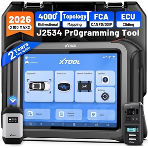 image:imageXTOOL X100 MAX2 ECU ProgrammingCoding Scan Tool J2534 Reprogramming Tool  Professional Wireless Bidirectional OBD2 Scanner with Topology Mapping AIAssisted 42 Reset FCACANFDDoIP 2Yr Update